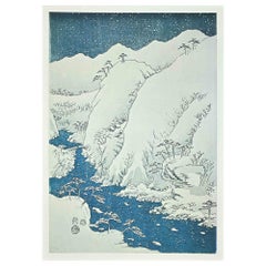Scène de neige le long de la route Kiso