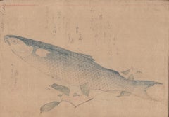 Utagawa Hiroshige (1797–1858) - Mullet, Asparagus, and Camellia
