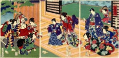 Bijinga - Impression sur bois d'Utagawa Kunisada II - 1869