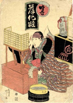 Coiffure délicate à la mode - Impression sur bois d'Utagawa Kunisada - 1830