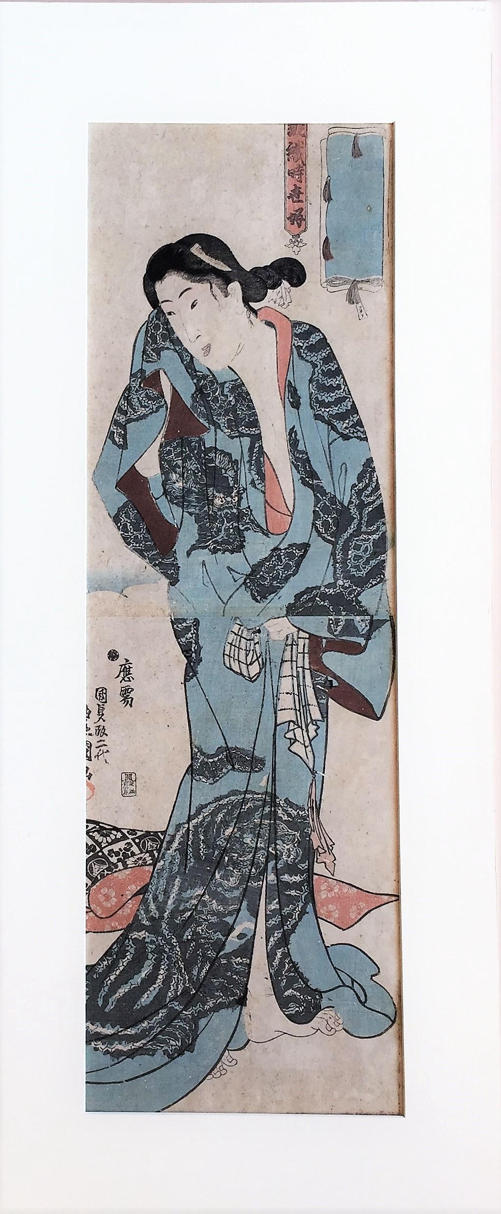 [After the Bath] - Edo Print by Utagawa Kunisada (Toyokuni III)