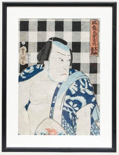 Utagawa Kunisada (1786-1865) - Framed Japanese Woodblock, A Popular Man
