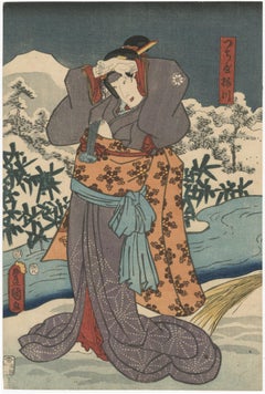 Beauty Umegawa in a Kabuki role