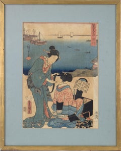 Dressing Room 53 Stations of Tokaido - Woodblock Utagawa Hiroshige and Kunisada