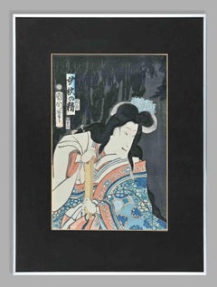 Kabuki-Schauspieler – Holzschnitt  Nach Utagawa Kunisada – Anfang des 20. Jahrhunderts