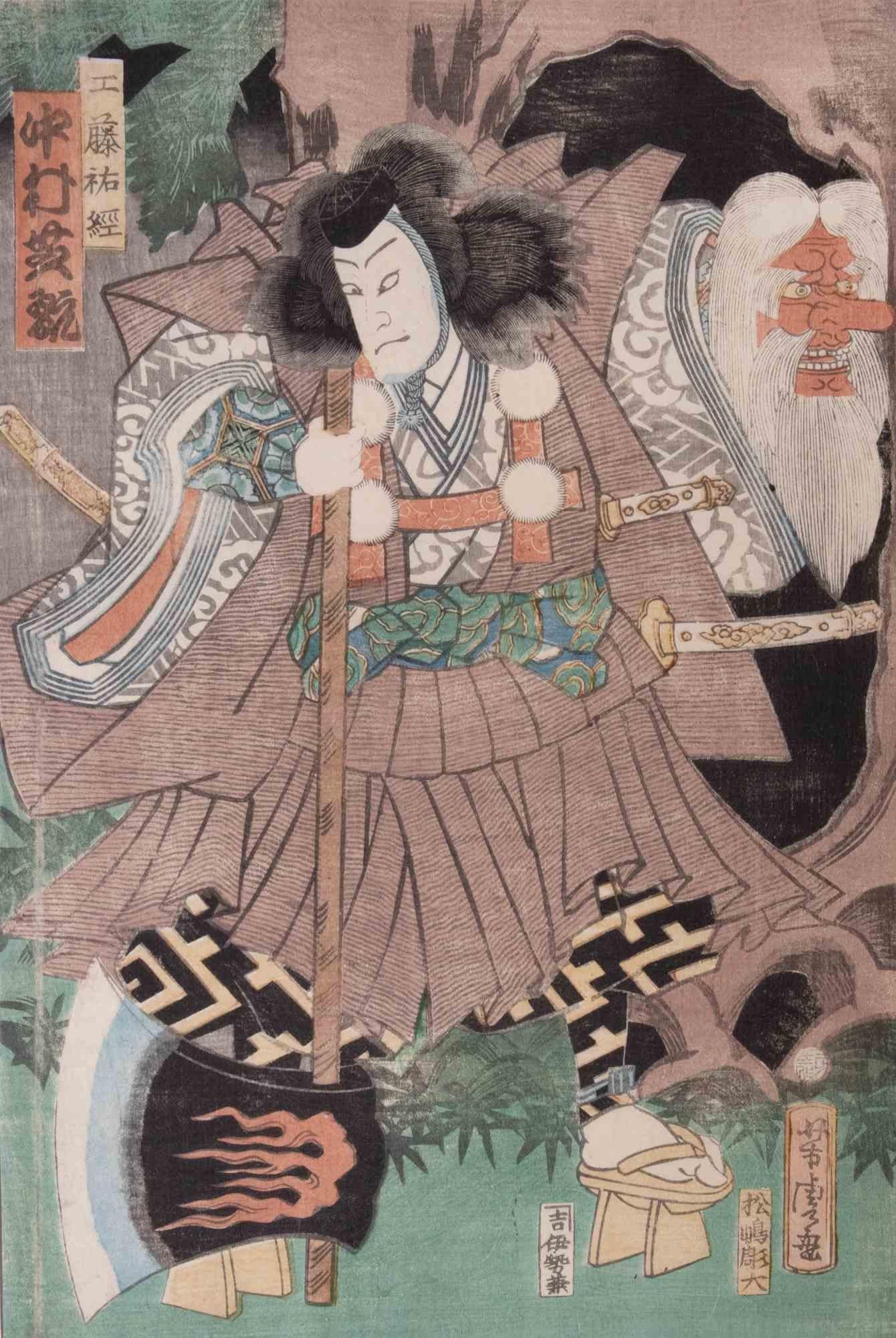 Actor de Kabuki - Xilografía de Utagawa Kunisada - 1848/49