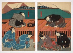 Antique Original Japanese woodblock print - 19th century