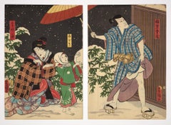Antique Original Japanese woodblock print