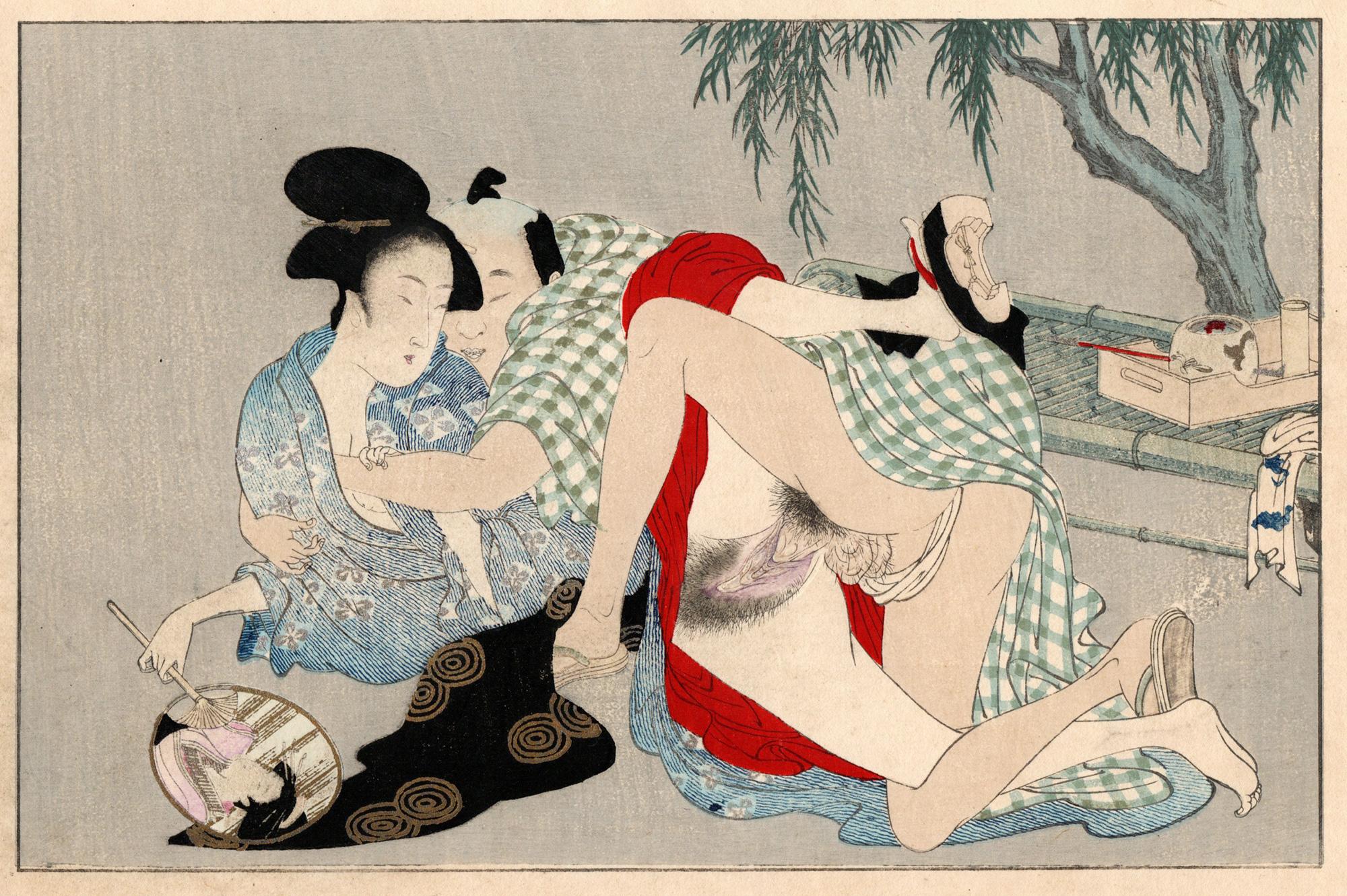 Seishi Ai-oi Genji – Set of 12 Shunga works together w/astrological commentary For Sale 6