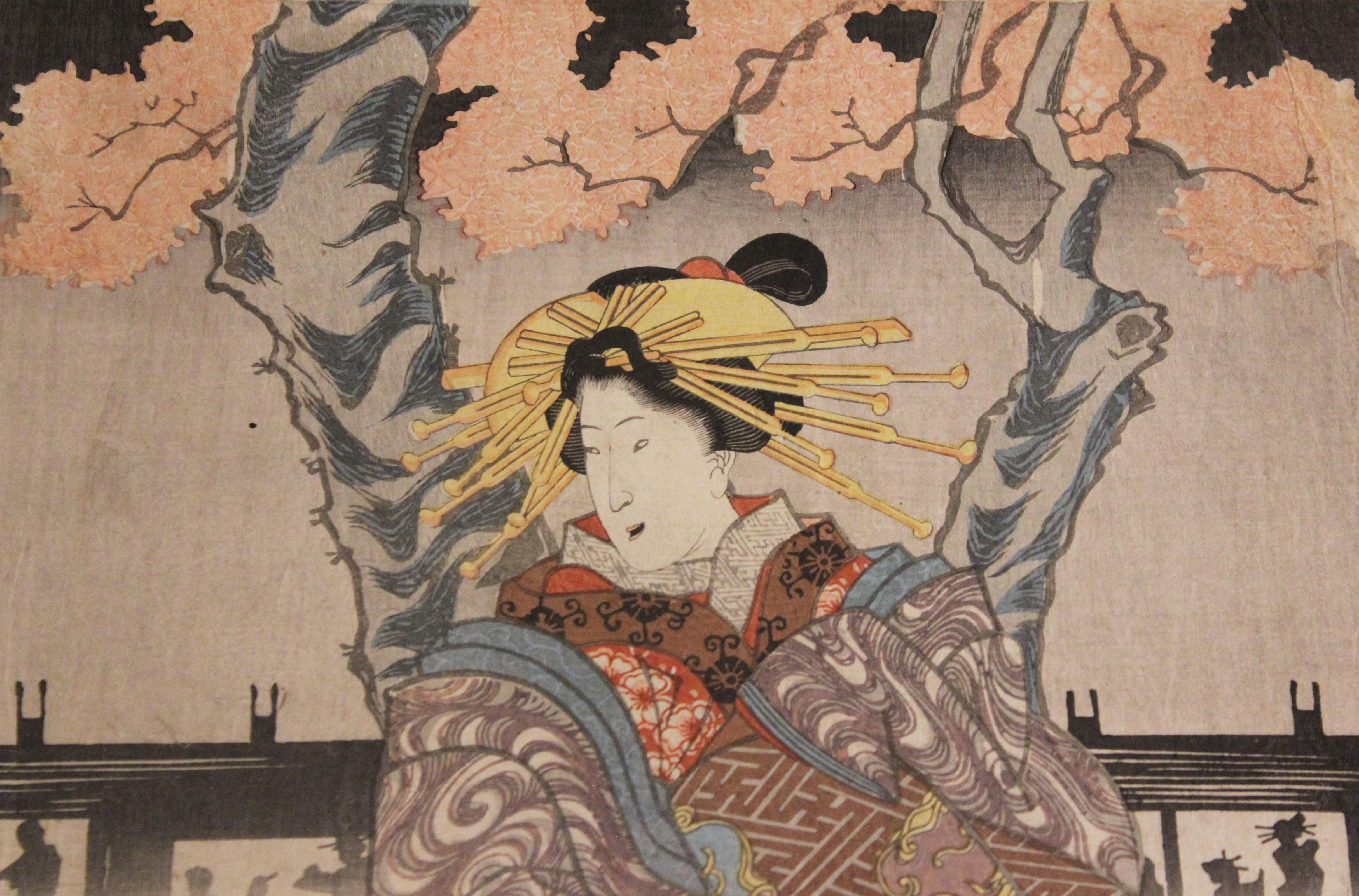japanese geisha woodblock prints