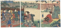 Kuniyoshi, Original Japanese Woodblock Print, Genji, Japanese Art, Edo Period