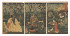 Kuniyoshi, Ukiyo-e, Three Kingdoms, Peach Garden Oath, Traditional Japanese Art