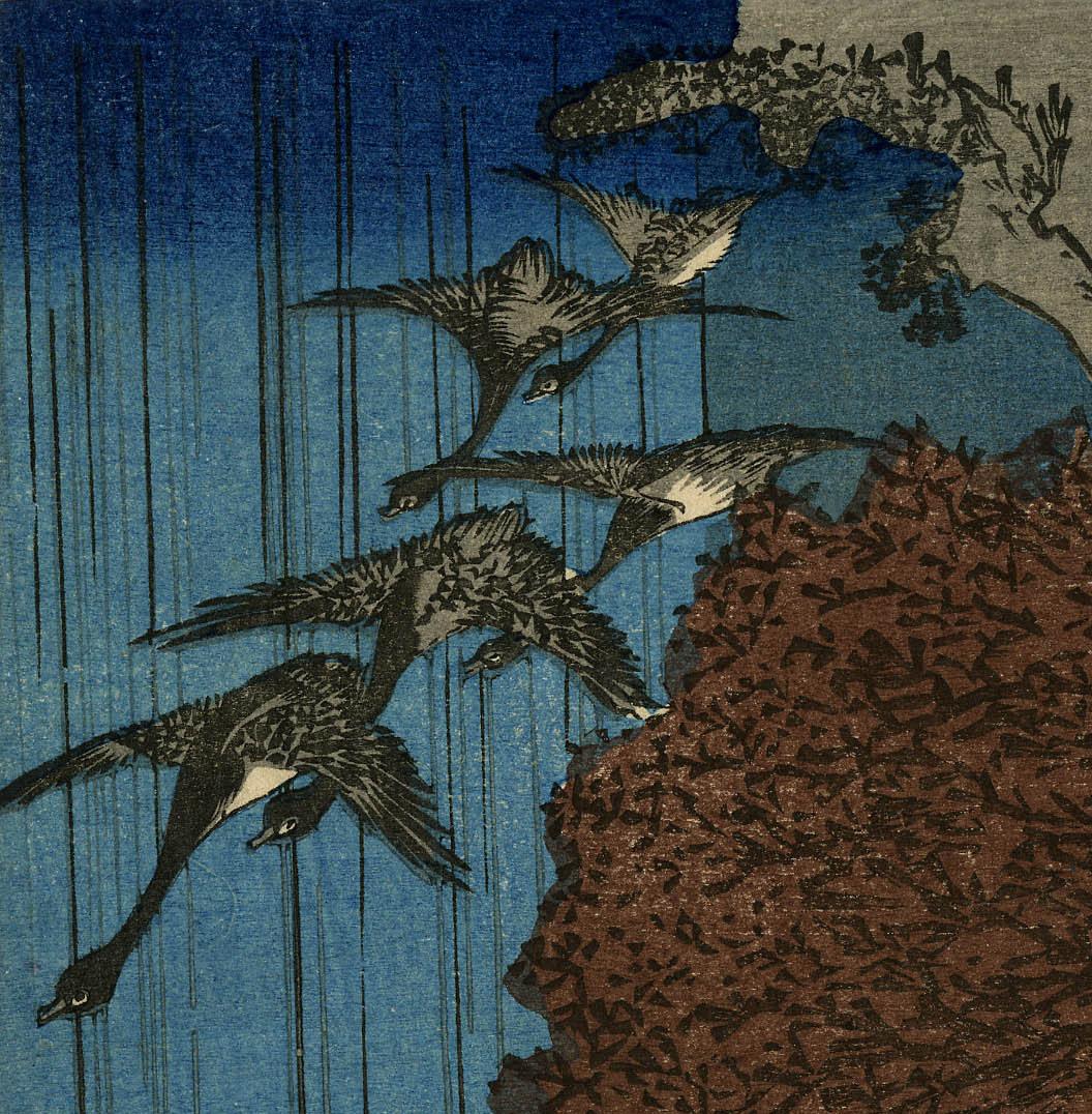The Dutiful Youth of Mino Province Collecting Wood to Warm His Old Father - Print by Utagawa Kuniyoshi