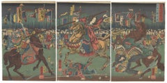 Ukiyo-e, Kuniyoshi, Three Kingdoms, Battle, Female Warrior, Lady Zhurong