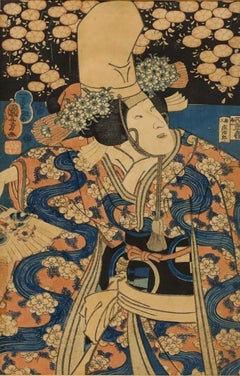 Utagawa Kuniyoshi (1798-1861) - 19th Century Japanese Woodblock, Musume Dojoji