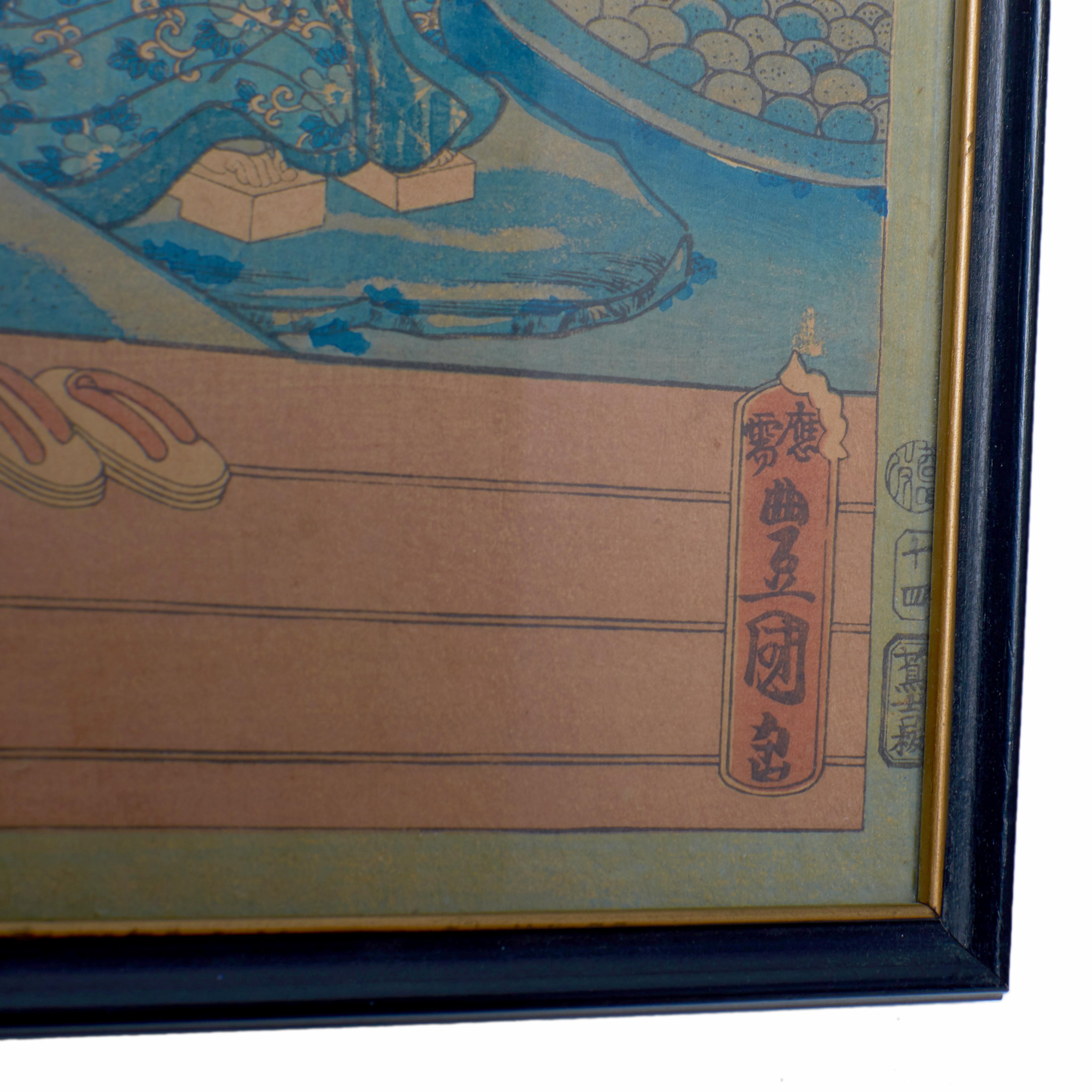 Utagawa Kuniyoshi & Toyokuni III Japanese Woodblocks - set of 7 For Sale 8
