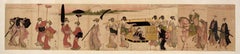 Procession of Women Carrying Palanquin - Japanese Woodblock by Utagawa Toyohiro