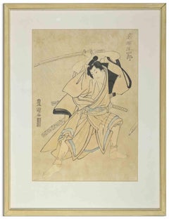 Actor Iwai Hanshiro as a Samurai by Utagawa Toyokuni I - Early 19th Century