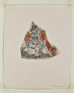 Warrior - Woodcut by Utagawa Toyokuni II - Late 19th Century