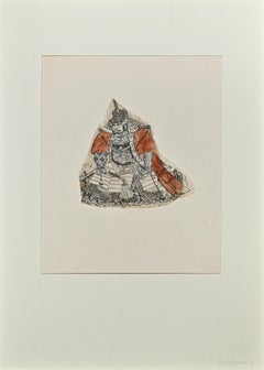 Guerrier - Gravure sur bois de Utagawa Toyokuni II - Fin du 19e siècle