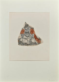 Warrior - Woodcut by Utagawa Toyokuni II - Late 19th Century