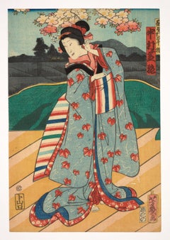 Antique Original Japanese woodblock print - 19th century