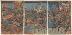 Yoshitora Utagawa, Heike, Original Japanese Woodblock Print, Ukiyo-e, Edo Period