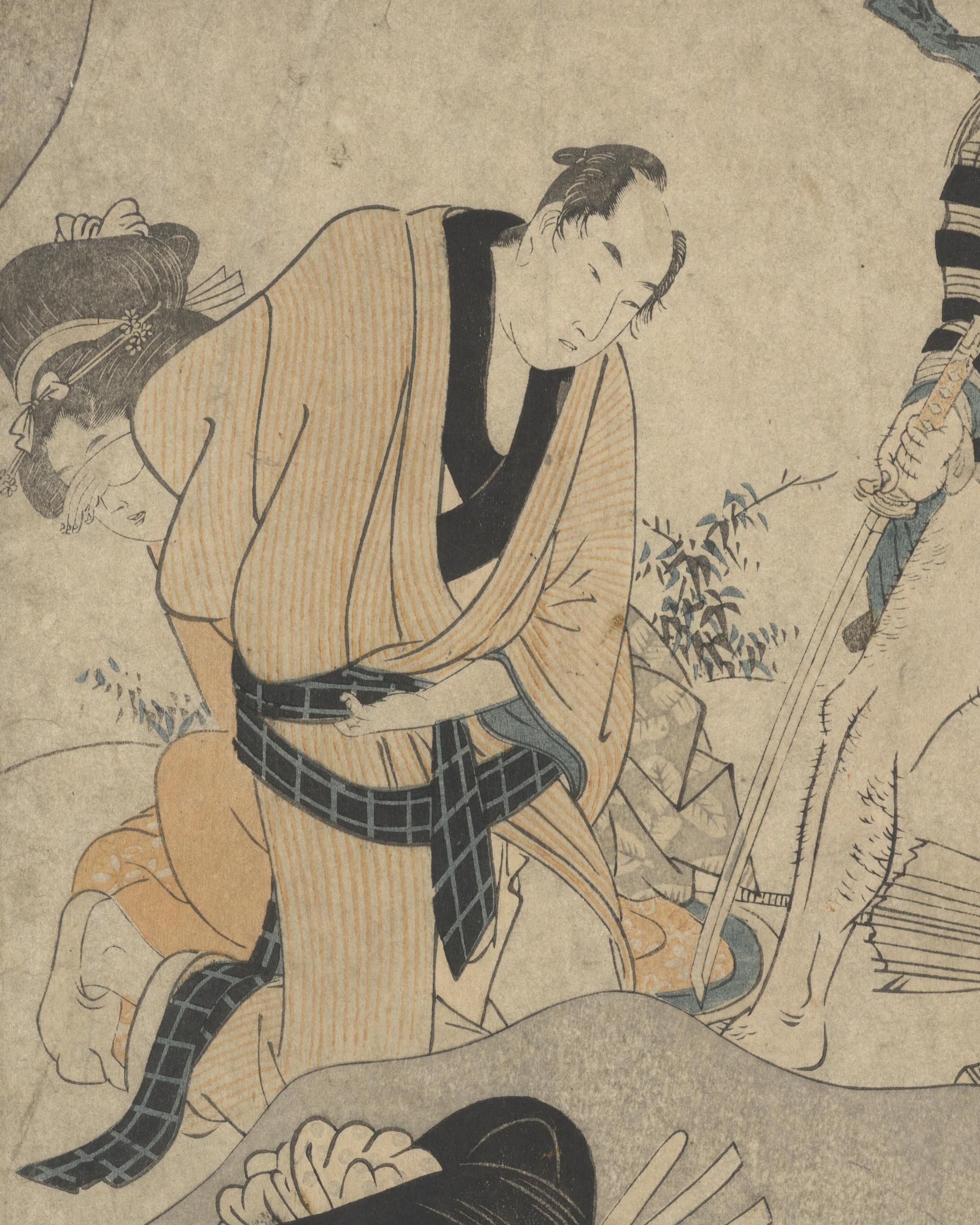 Edo Utamaro I Kitagawa Ukiyo-e Japanese Woodblock Print 1801, 19th Century Dream For Sale