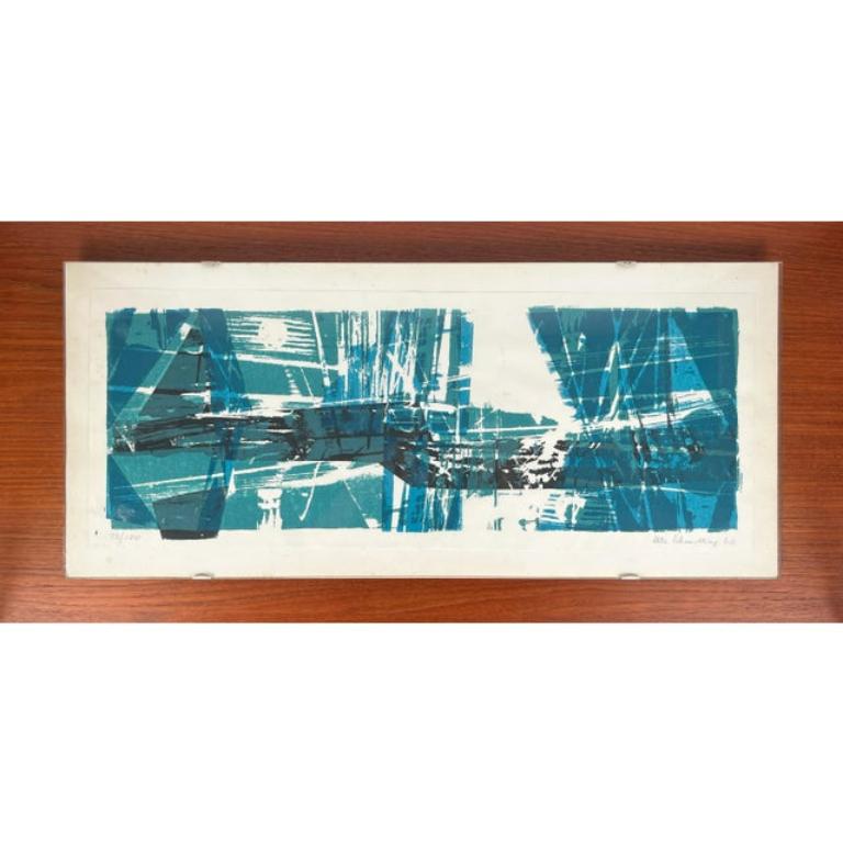 Ute Schmolling, Seglerhafen 32/100, 1960, Linocut, incorniciato in vendita 3
