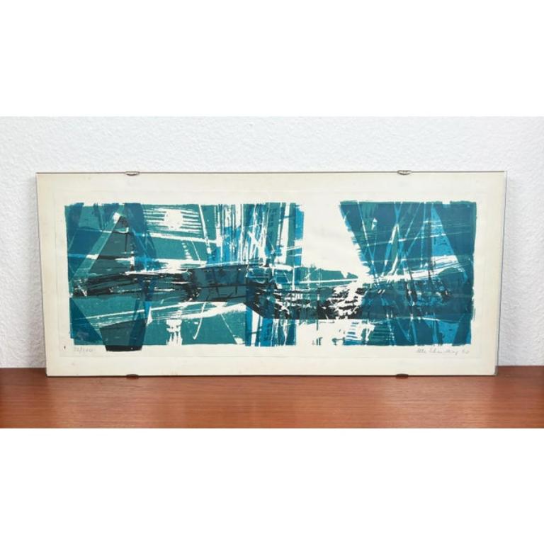 Ute Schmolling, Seglerhafen 32/100, 1960, Linocut, incorniciato in vendita 2