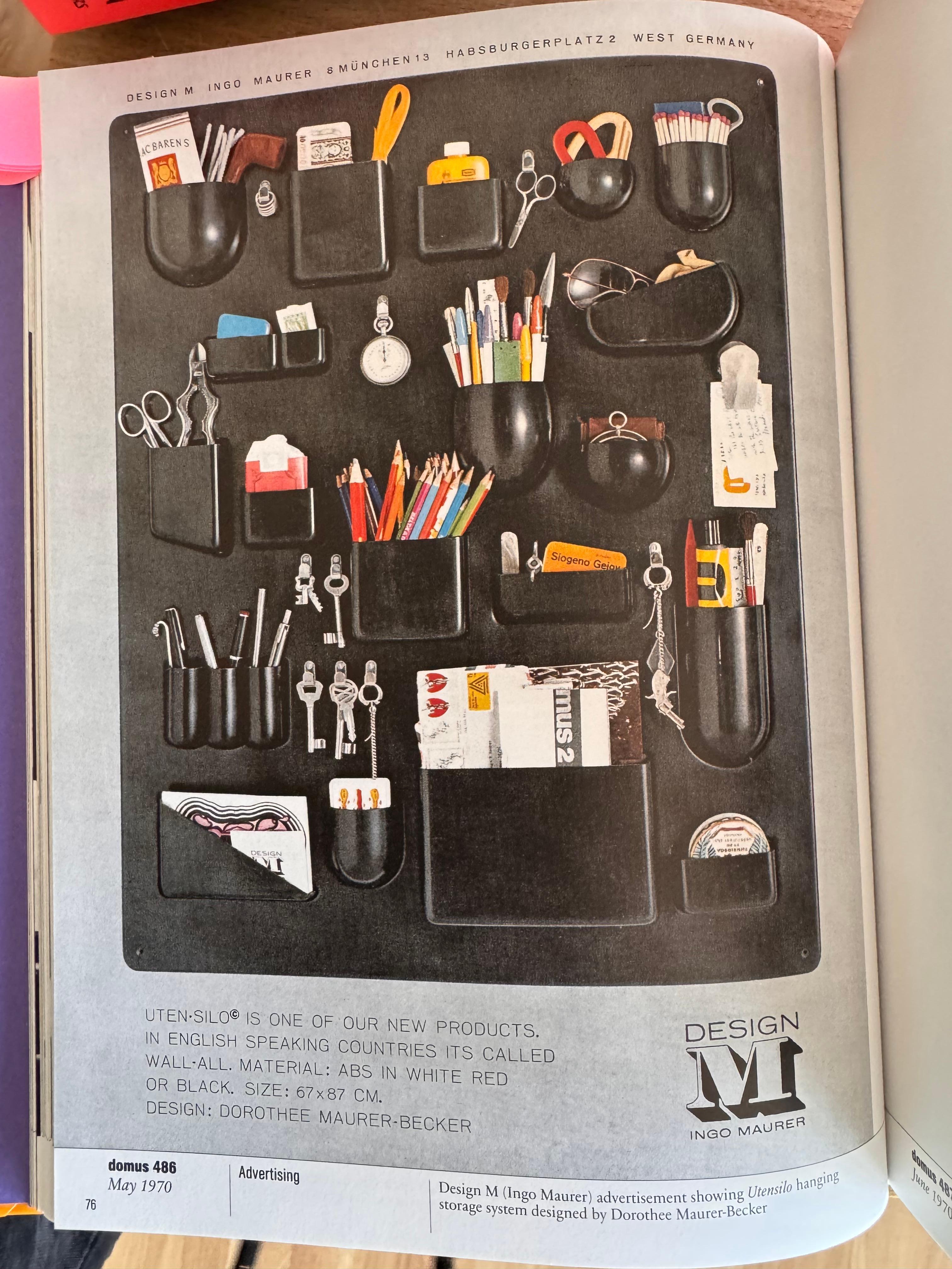 Vintage Uten.Silo I by Dorothee Becker for Design M – 1960s Wall Organizer

Elevate your home or office organization with this iconic Uten.Silo I, designed by Dorothee Becker in the 1960s for Design M. A true masterpiece of functional design, this