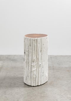 Mesa Utility Pole - Mesa auxiliar rústica y moderna de abeto Douglas recuperado