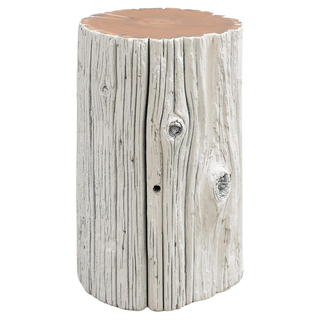 Utility Pole Table – Rustic Modern Reclaimed Douglas Fir End Table For Sale