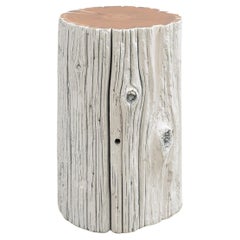Mesa Utility Pole - Mesa auxiliar rústica y moderna de abeto Douglas recuperado