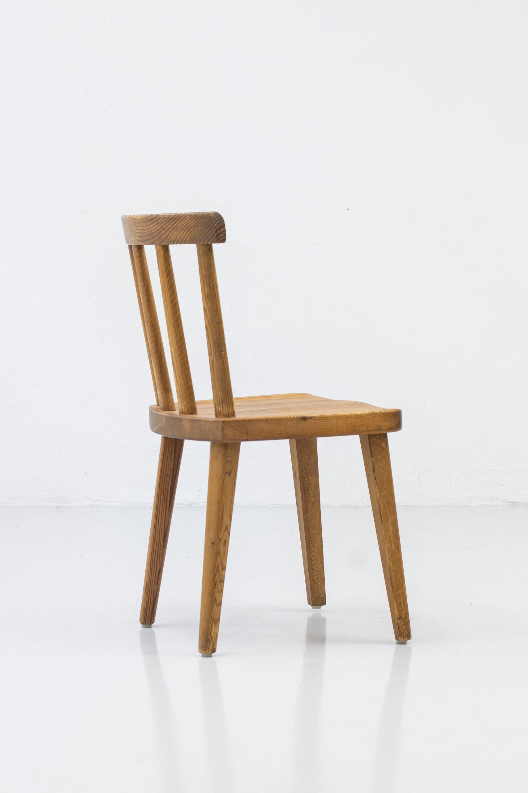 Pine Utö pine chair by Axel Einar Hjorth, Nordiska Kompaniet, Sportstugemöbel, 1930s