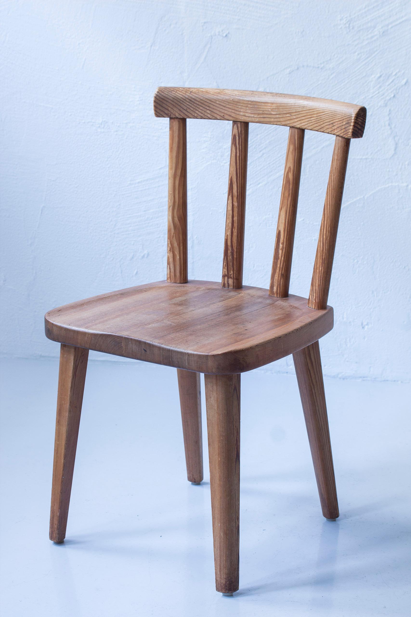 Utö pine chair by Axel Einar Hjorth, Nordiska Kompaniet, Sportstugemöbel, 1930s 2