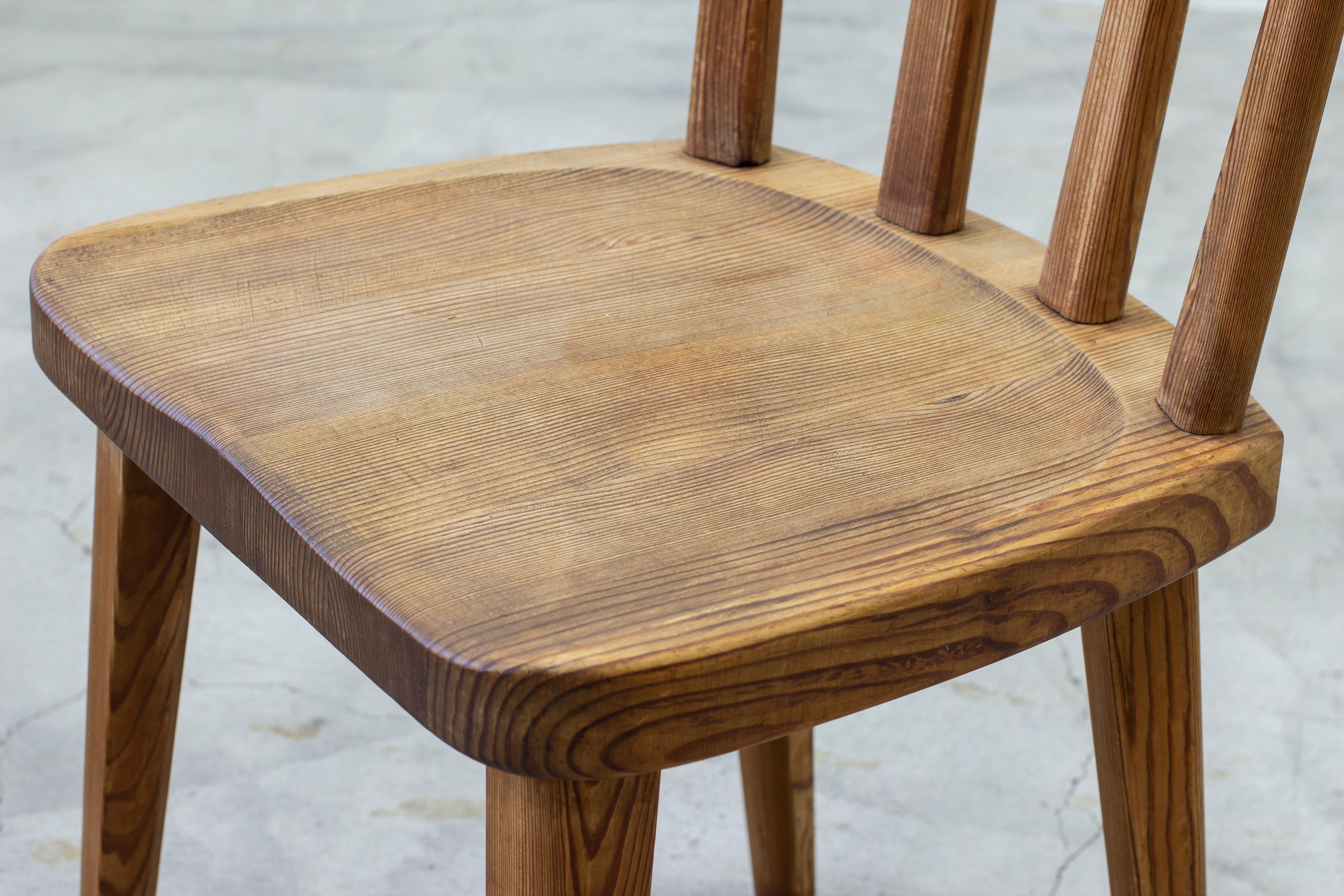 Utö pine chairs by Axel Einar Hjorth, Nordiska Kompaniet, Sportstugemöbel, 1930s For Sale 4