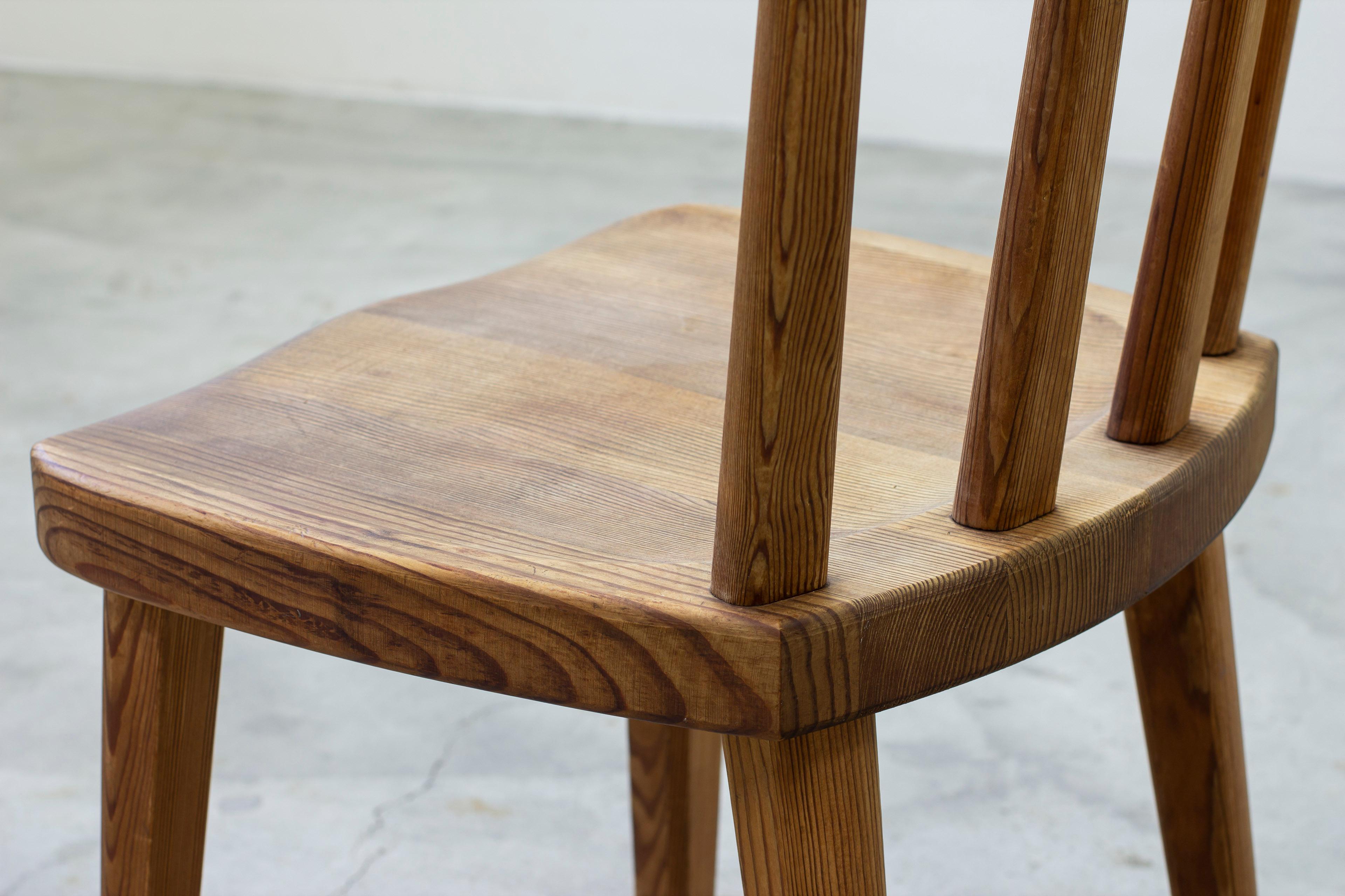 Utö pine chairs by Axel Einar Hjorth, Nordiska Kompaniet, Sportstugemöbel, 1930s For Sale 2