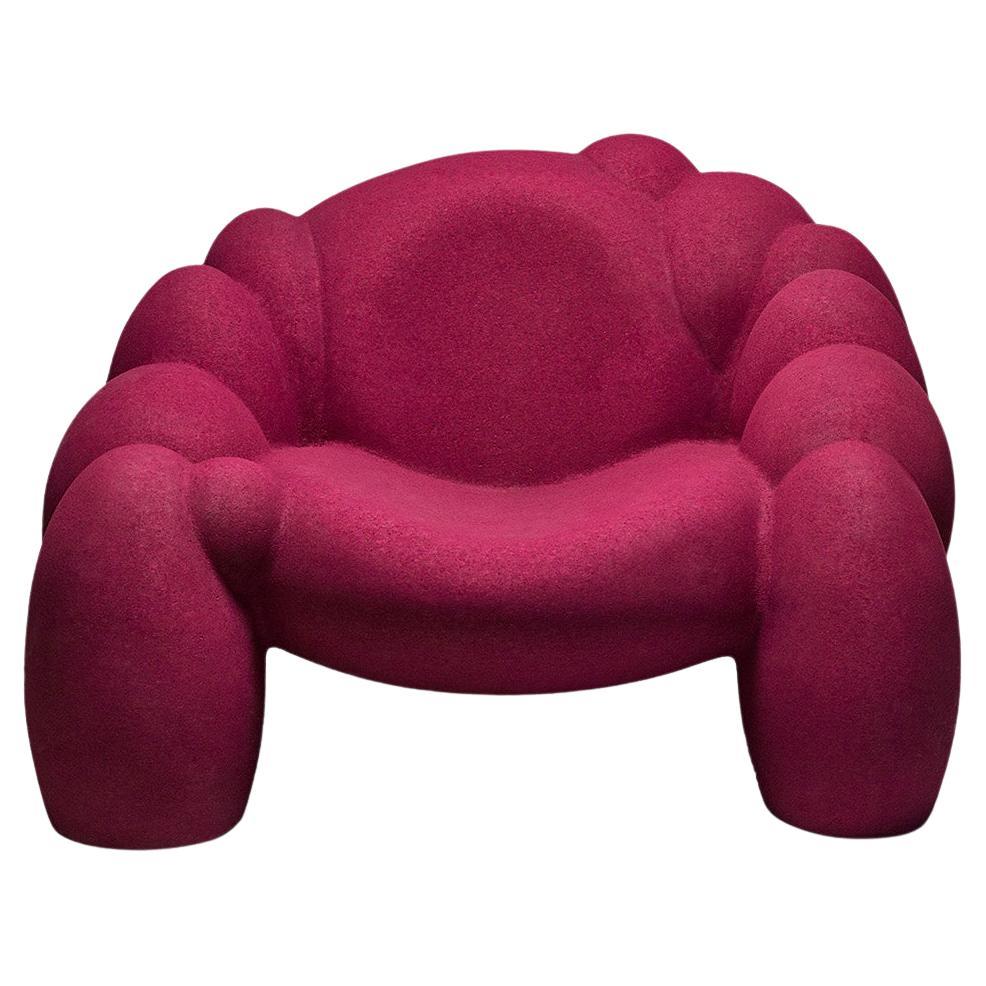 Utopia Armchair by Lara Bohinc, Raspberry Coloured Cork, outdoor or indoor