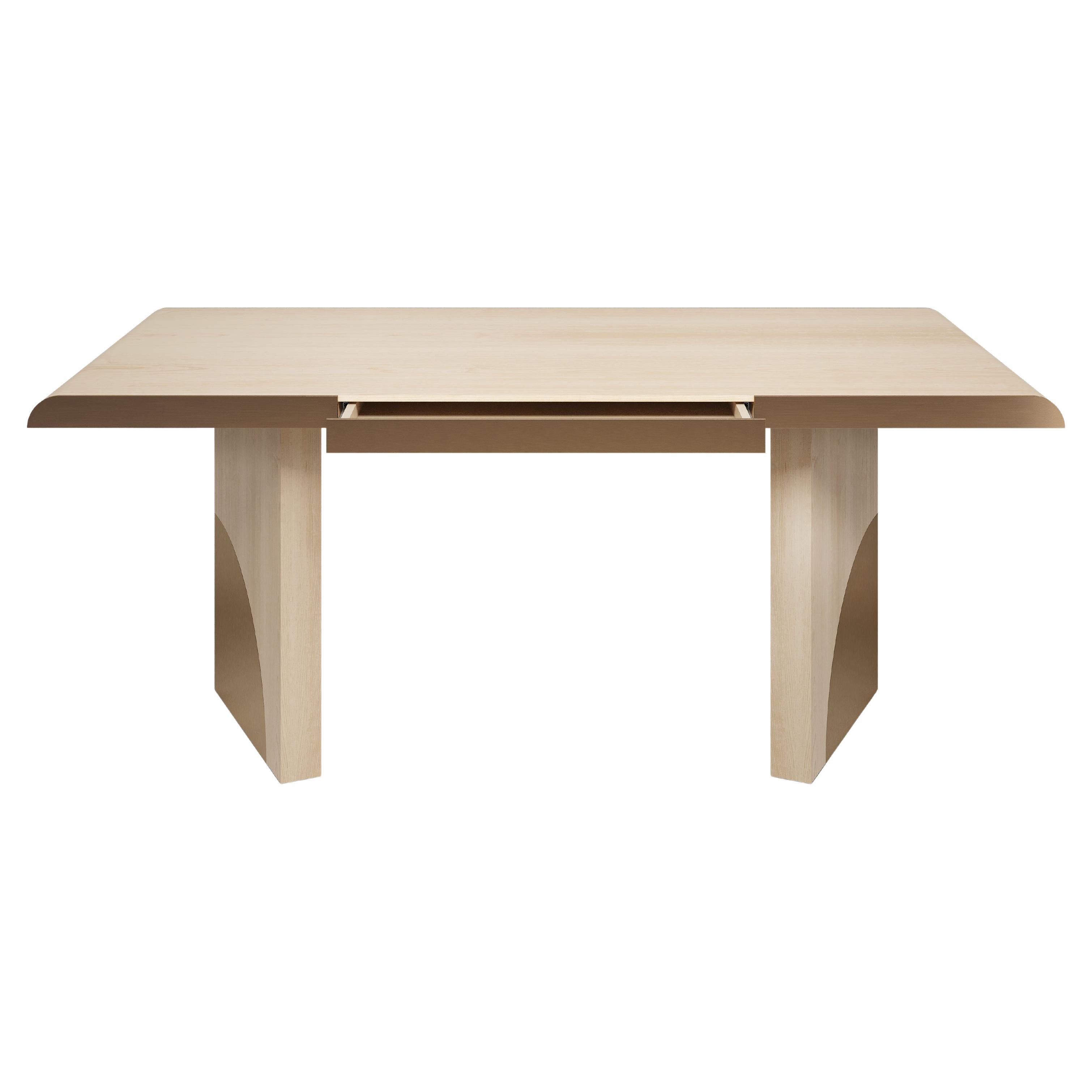 Utopia Desk, Cream Oak and Bronzed Brass, InsidherLand by Joana Santos Barbosa