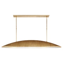 Utopia Large Linear Pendant in Gold Textured Metal by Kelly Wearstler