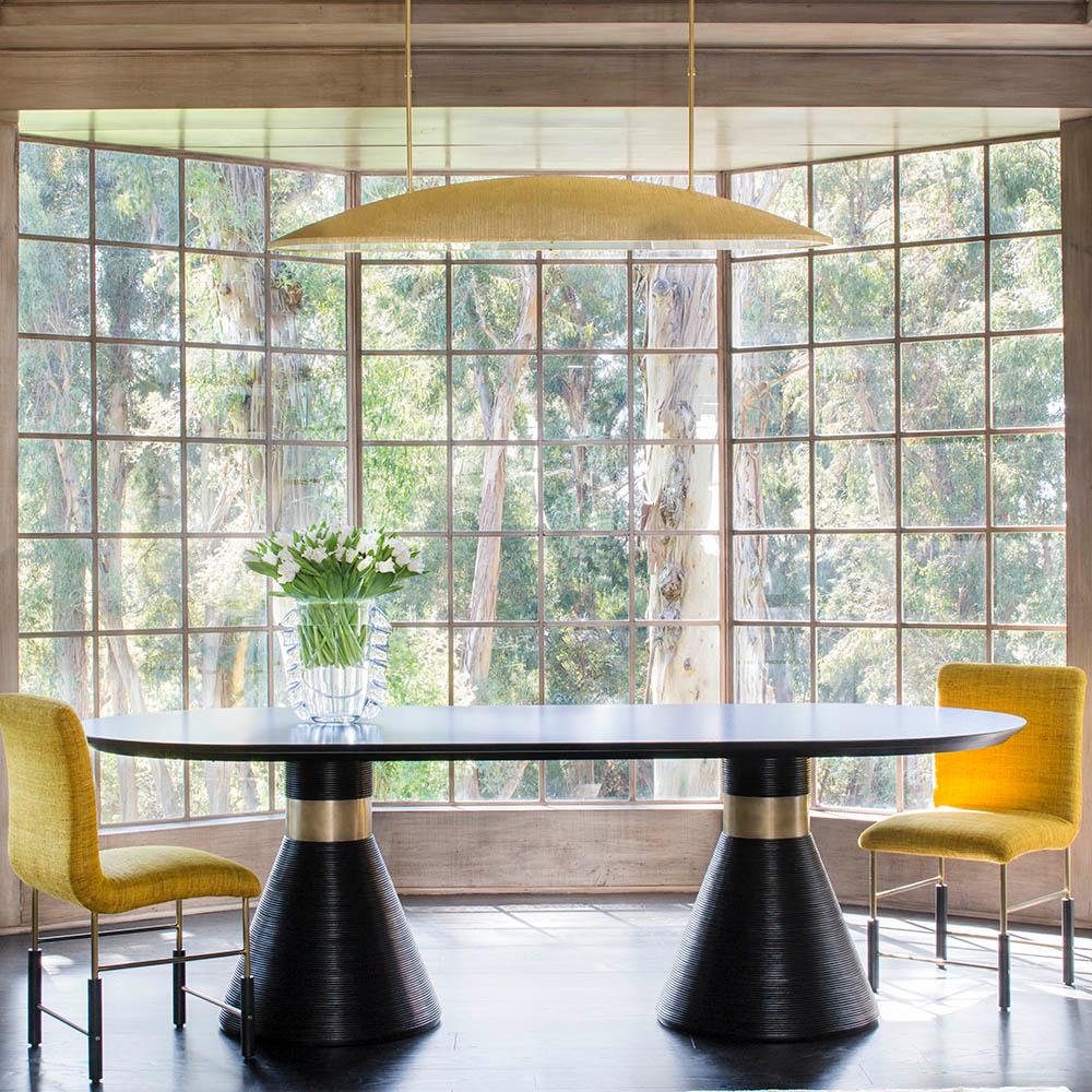 Utopia Large Linear Textured Pendant with Frosted Glass by Kelly Wearstler In New Condition In West Hollywood, CA