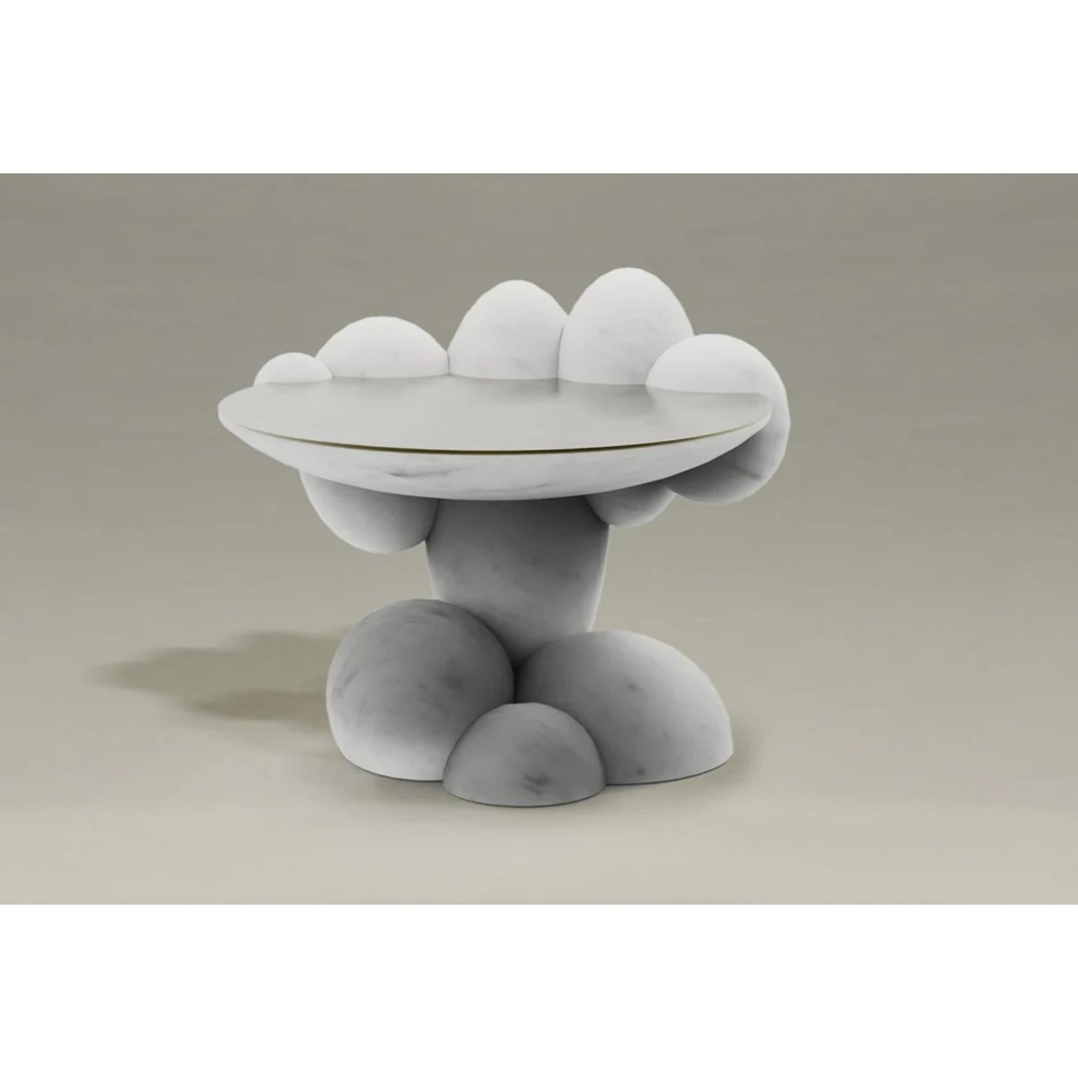 Utopia Short Carrara Marble Side Table by Bohinc Studio
Limited Edition of 3+2 Pieces.
Dimensions: D 77 x W 68 x H 62 cm. 
Materials: Brass and Carrara marble.

Utopia Tall and Short Side Tables by designer Lara Bohinc is the latest addition to