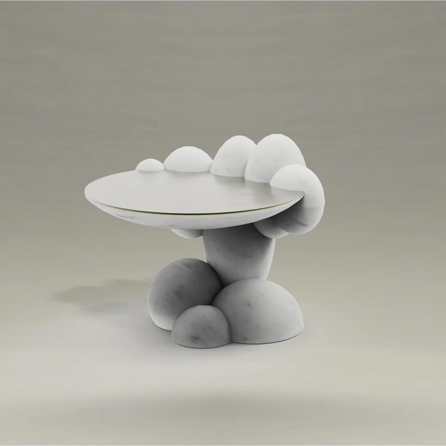 Brass Utopia Short Rosa Portugalo Side Table by Bohinc Studio