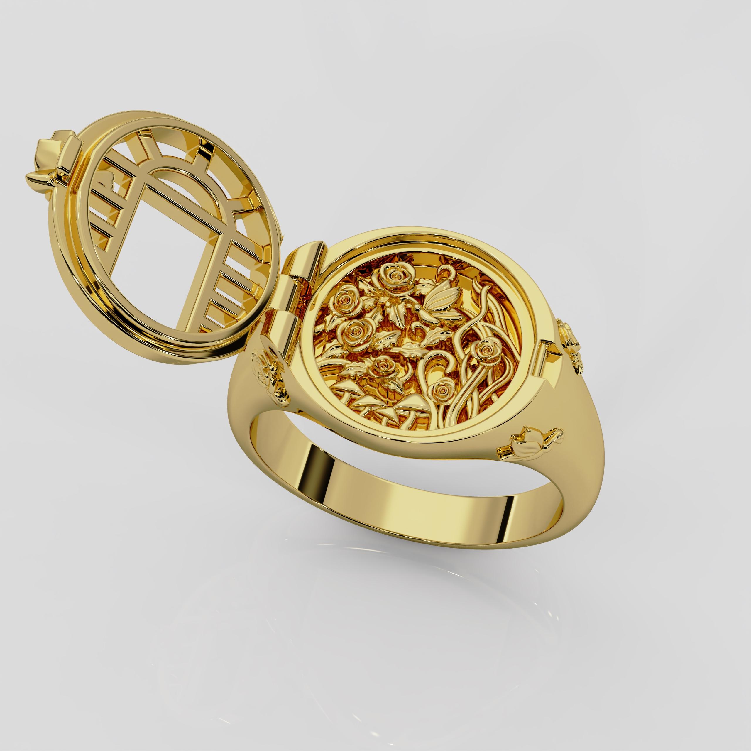 For Sale:  Georgina Yvonne 'Utopia' Signet Ring in 18ct Yellow Gold 3