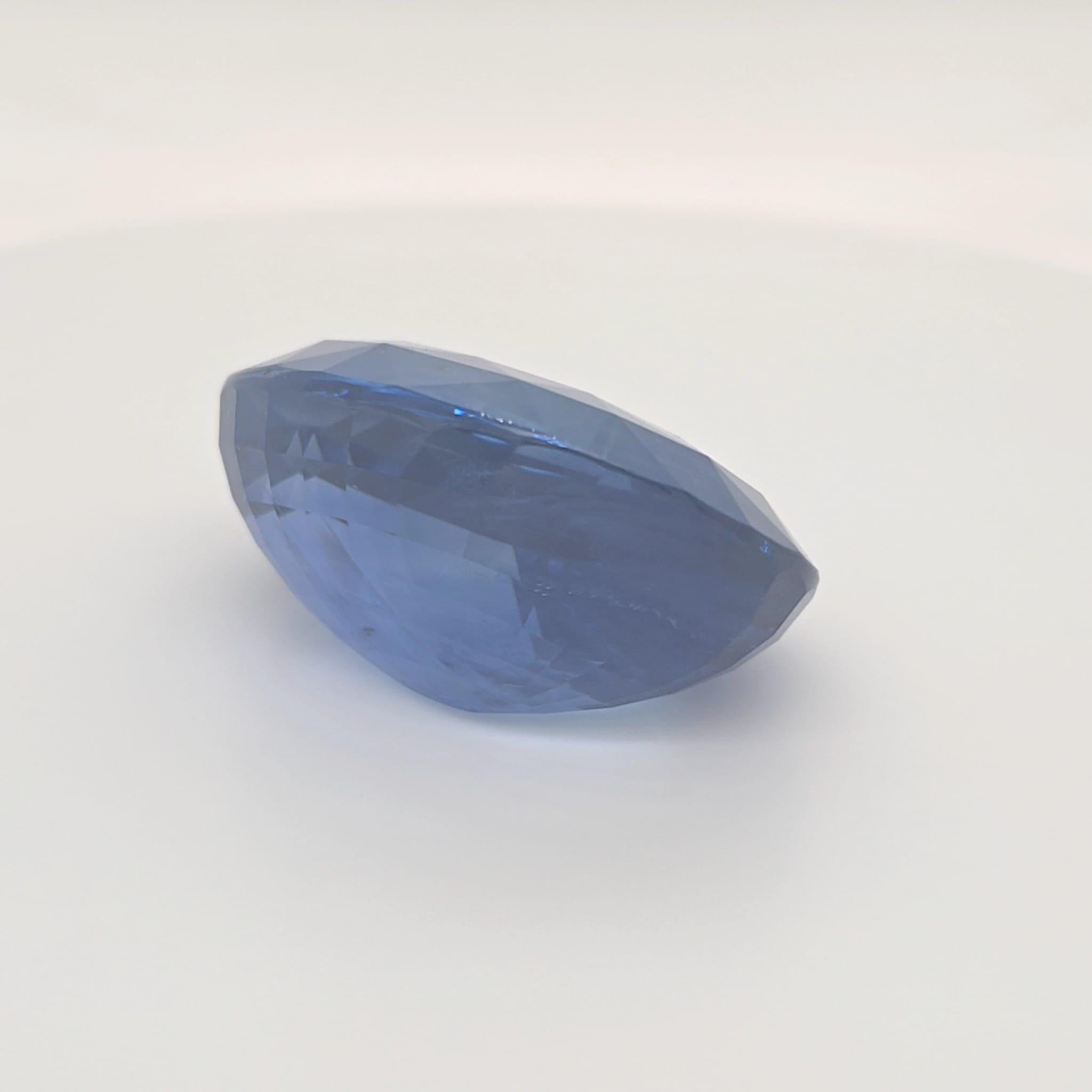Women's or Men's Utra Rare Whopping 153.47ct Bleu Natural Sapphire (No Heat) Certified By GRS For Sale