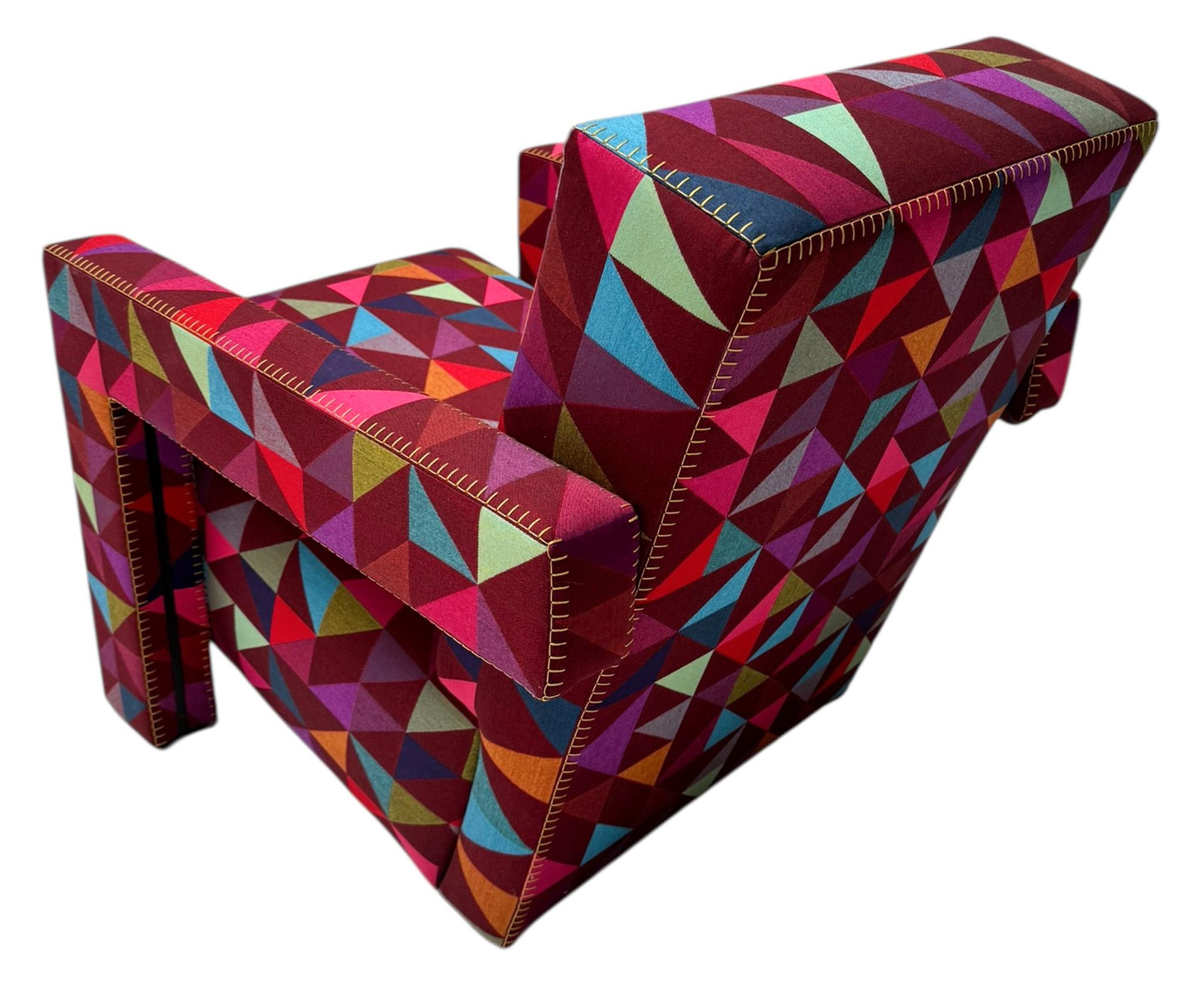 Italiano Utrecht Lounge Chair di Gerrit Rietveld Edizione Limitata Cassina in vendita