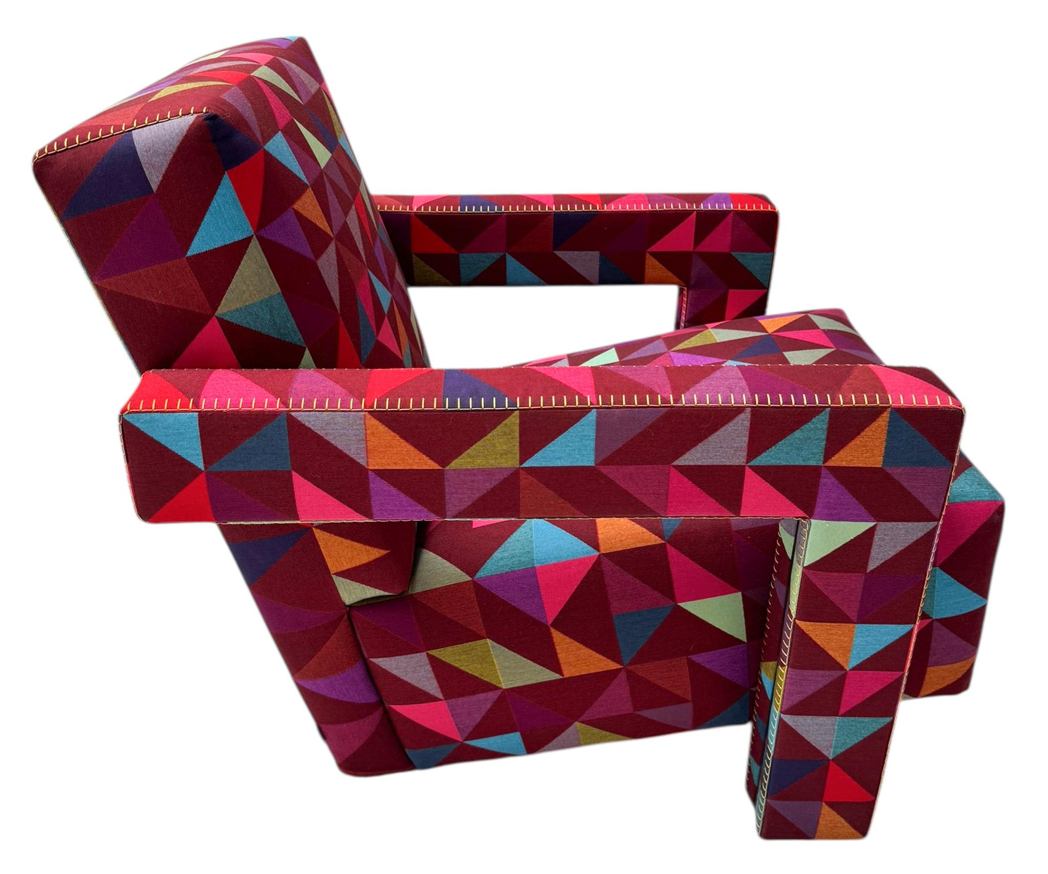 Metà XX secolo Utrecht Lounge Chair di Gerrit Rietveld Edizione Limitata Cassina in vendita