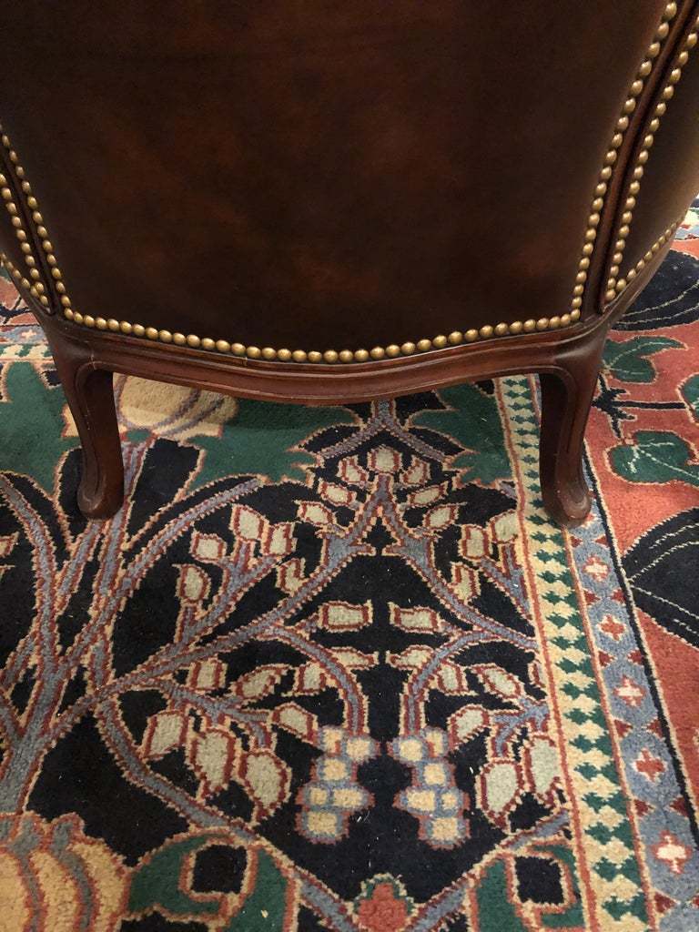 Utterly Sublime Pair of Tufted Burnished Leather Club Chairs at 1stDibs