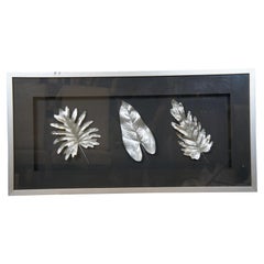Uttermost Grace Feyock Silver Leaves Shadowbox Yardlong Modern Wall Art 40"